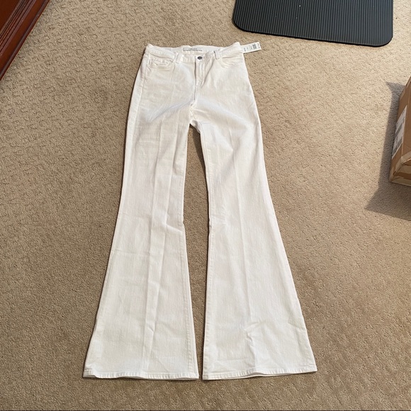 J Brand VALENTINA HIGH-RISE FLARE BLANC NWT 28 - Picture 6 of 11